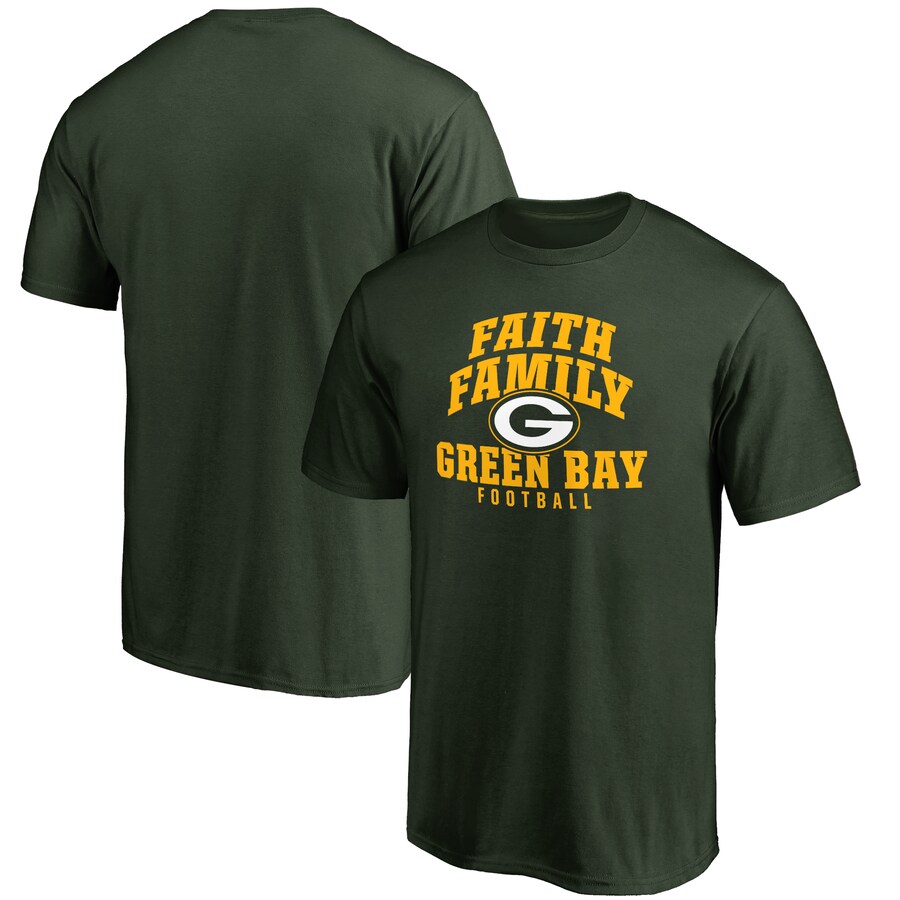 Men's Green Bay Packers Green Faith Family T-Shirt - ujerseystore