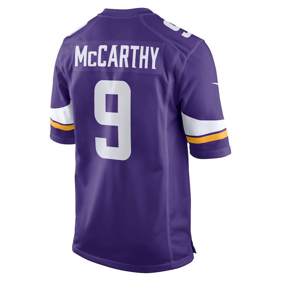 Men's Minnesota Vikings J.J. McCarthy Nike Purple 2024 NFL Draft First Round Pick Player Game Jersey - ujerseystore