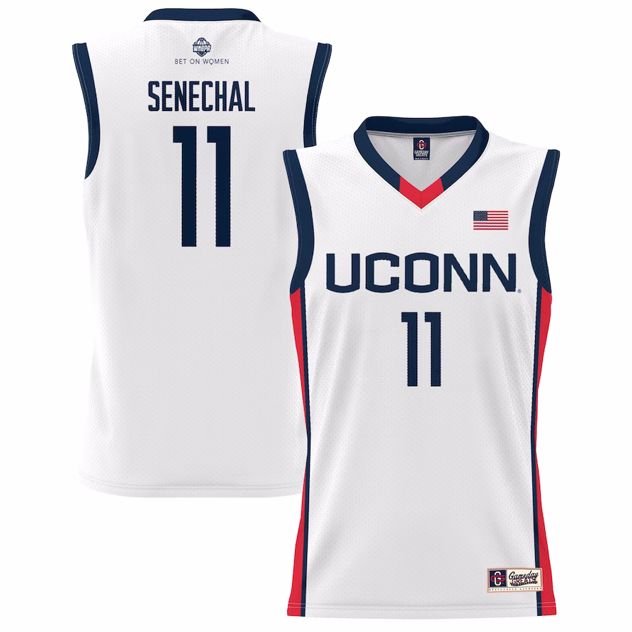 Lou Lopez-Senechal UConn Huskies GameDay Greats Youth Lightweight Basketball Alumni Jersey - White - ujerseystore