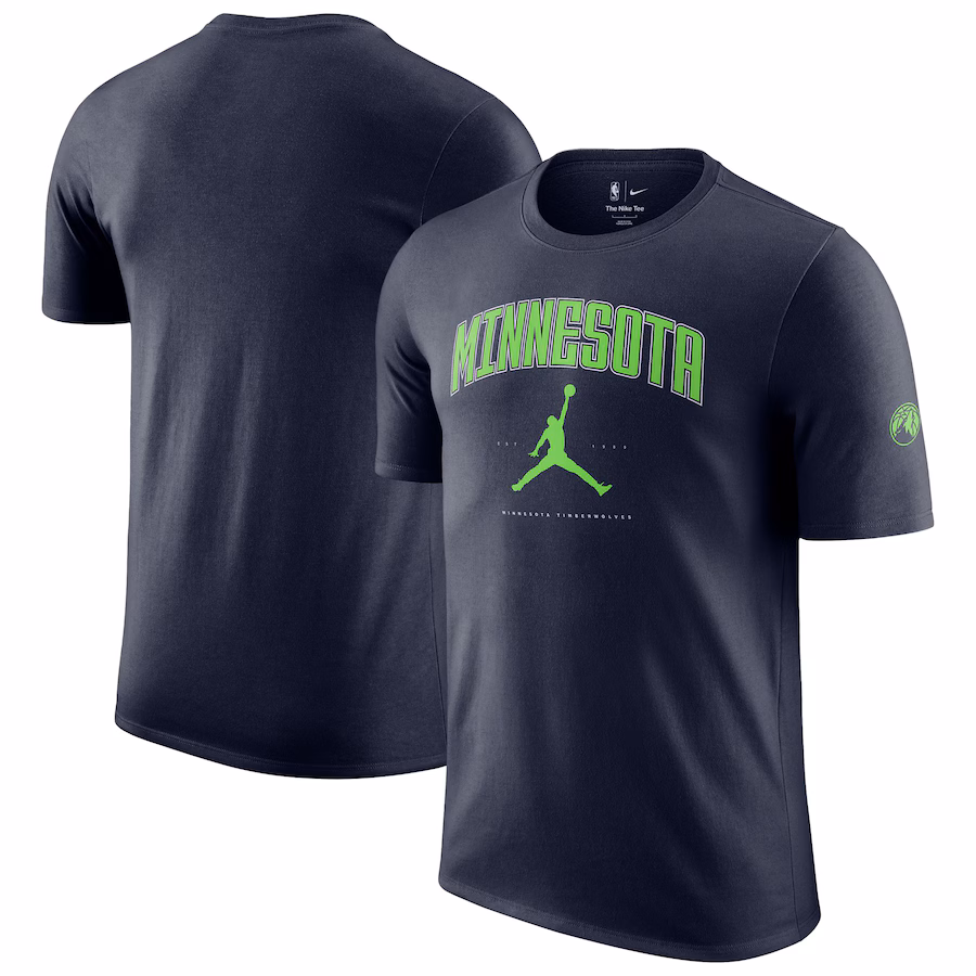 Unisex Minnesota Timberwolves Jordan Brand Navy Essential Cities T-Shirt - ujerseystore