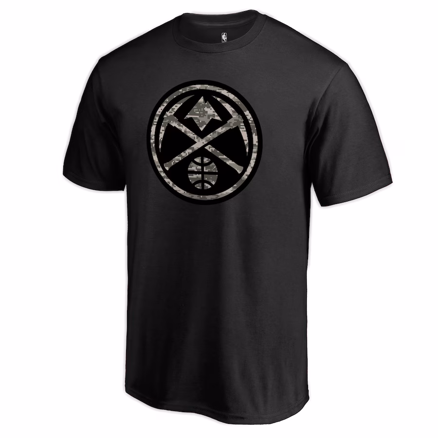 Men's Denver Nuggets Black Camo Collection Cloak T-Shirt - ujerseystore