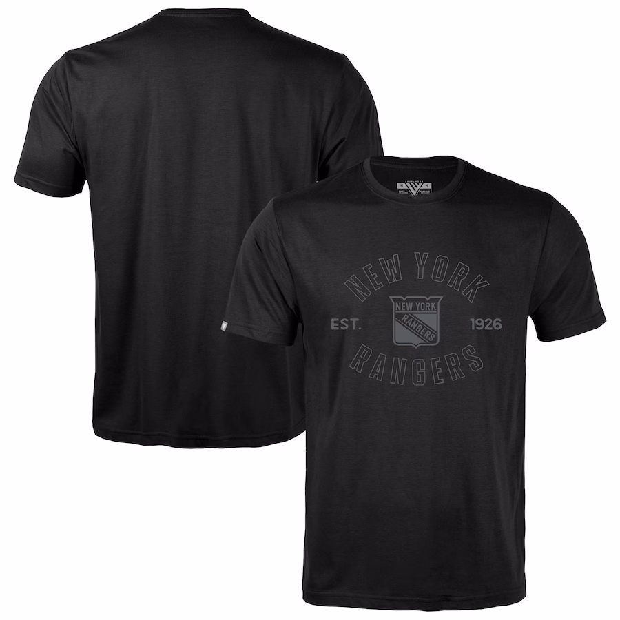 Men's New York Rangers Levelwear Black Richmond Abyssal T-Shirt - ujerseystore