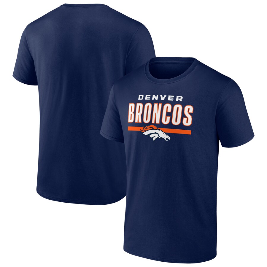 Men's Denver Broncos Navy Speed & Agility T-Shirt - ujerseystore