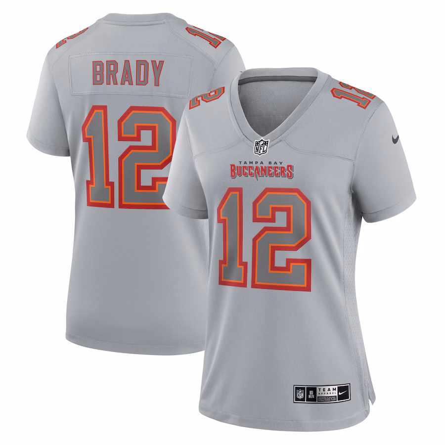 Women's Tampa Bay Buccaneers Tom Brady Nike Gray Atmosphere Fashion Game Jersey - ujerseystore