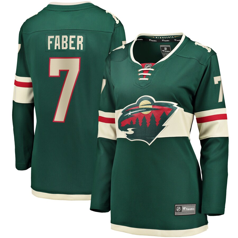 Women's Minnesota Wild Brock Faber Fanatics Branded Green Home Breakaway Player Jersey - ujerseystore