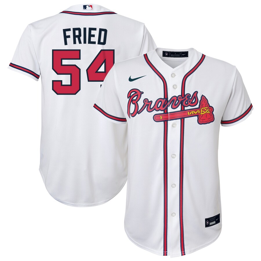 Youth Atlanta Braves Max Fried Nike White Alternate Replica Player Jersey - ujerseystore