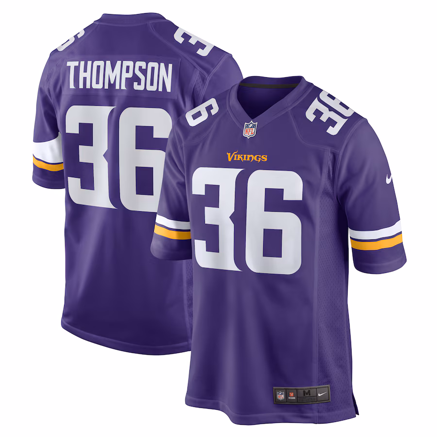 Men's Minnesota Vikings NaJee Thompson Nike Purple Game Jersey - ujerseystore