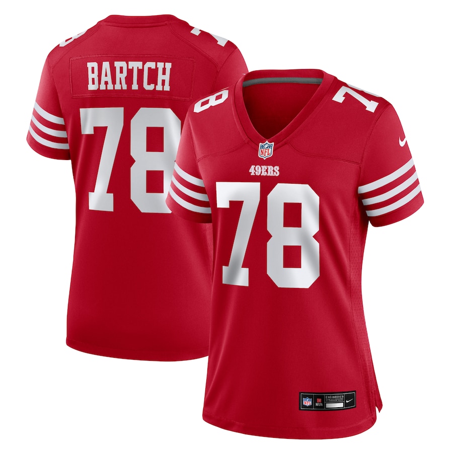 Women's San Francisco 49ers Ben Bartch Nike Scarlet Game Jersey - ujerseystore