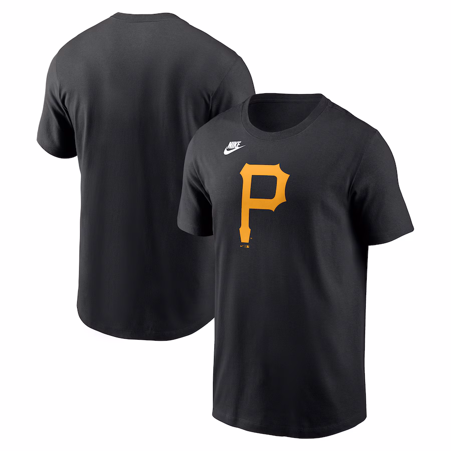 Men's Pittsburgh Pirates Nike Black Cooperstown Collection Team Logo T-Shirt - ujerseystore