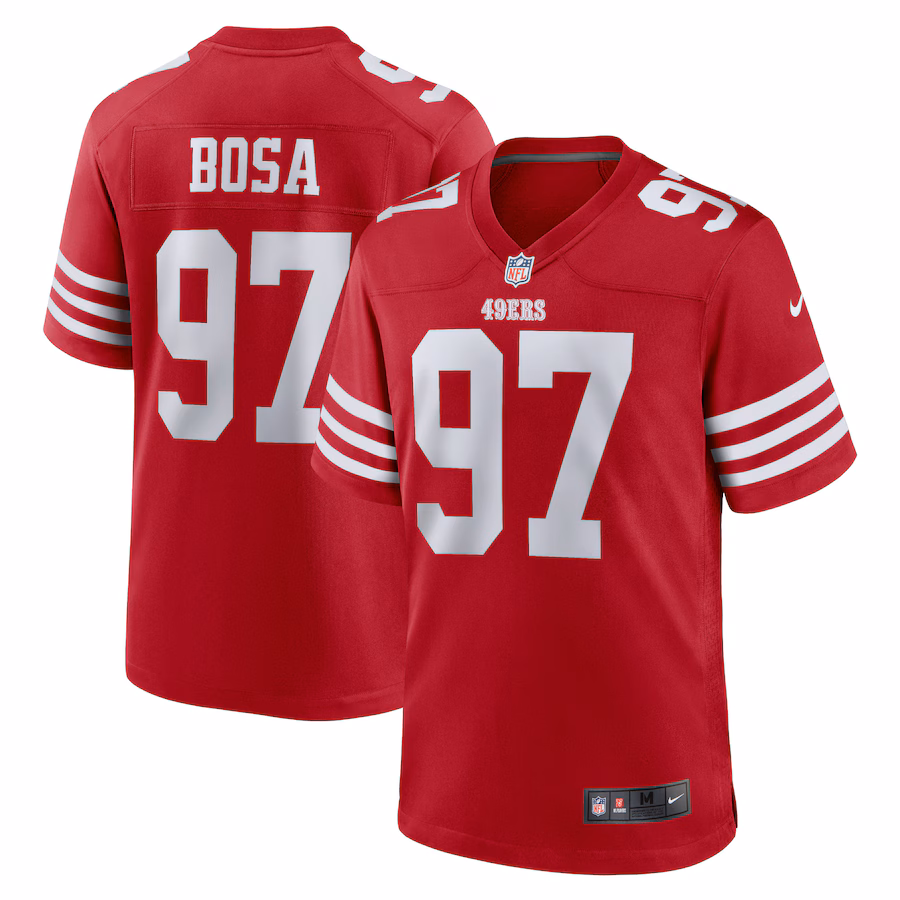 Men's San Francisco 49ers Nick Bosa Nike Scarlet Team Game Jersey - ujerseystore