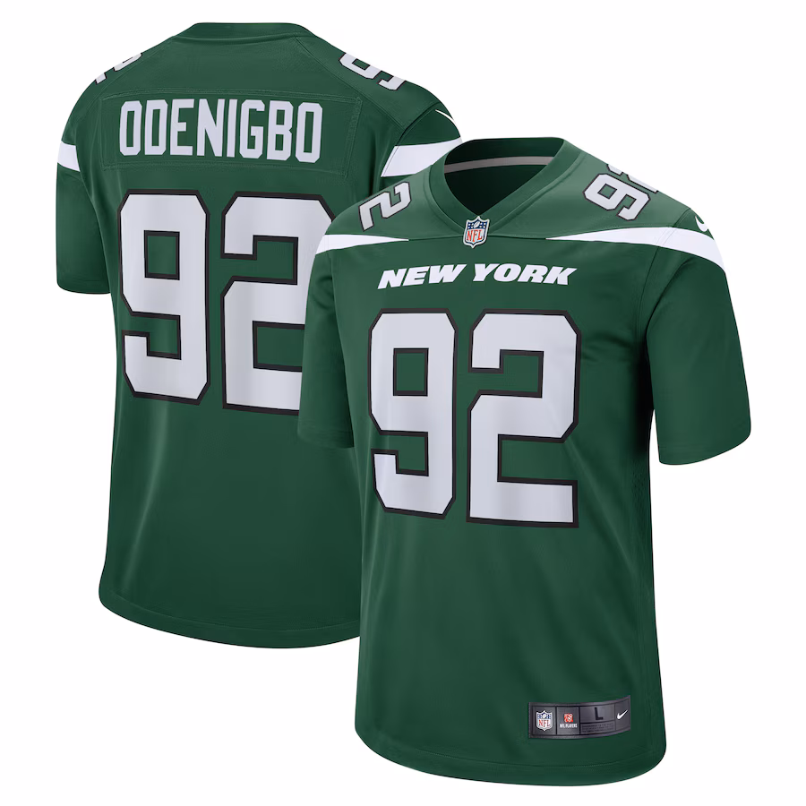 Men's New York Jets Ifeadi Odenigbo Nike Gotham Green  Game Jersey - ujerseystore