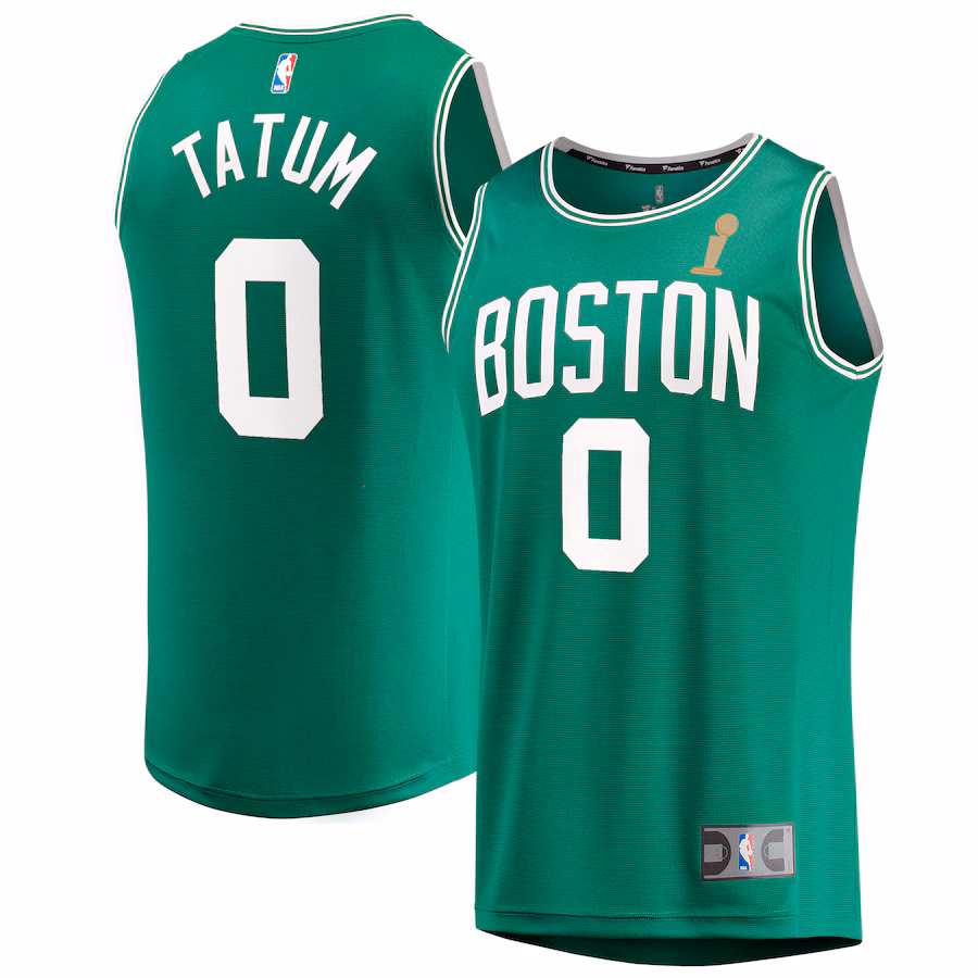Youth Boston Celtics Jayson Tatum Fanatics Kelly Green 2024 NBA Finals Champions Fast Break Replica Player Jersey - Icon Edition - ujerseystore