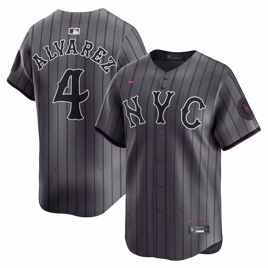 Men's New York Mets Francisco Alvarez Nike Gray City Connect Limited Player Jersey - ujerseystore