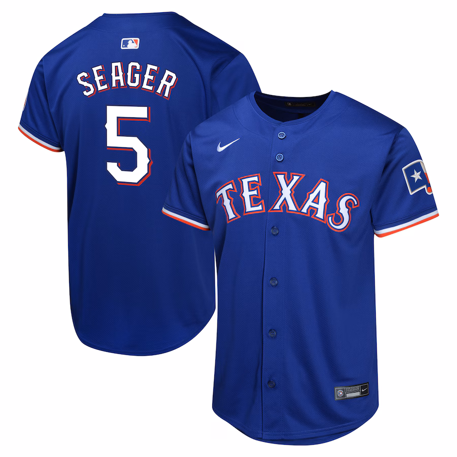 Youth Texas Rangers Corey Seager Nike Royal Alternate Limited Player Jersey - ujerseystore