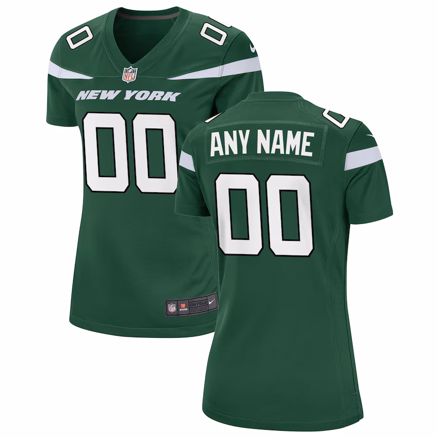 Women's Nike Gotham Green New York Jets Custom Game Jersey - ujerseystore