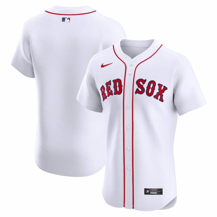Men's Boston Red Sox Nike White Home Elite Jersey - ujerseystore