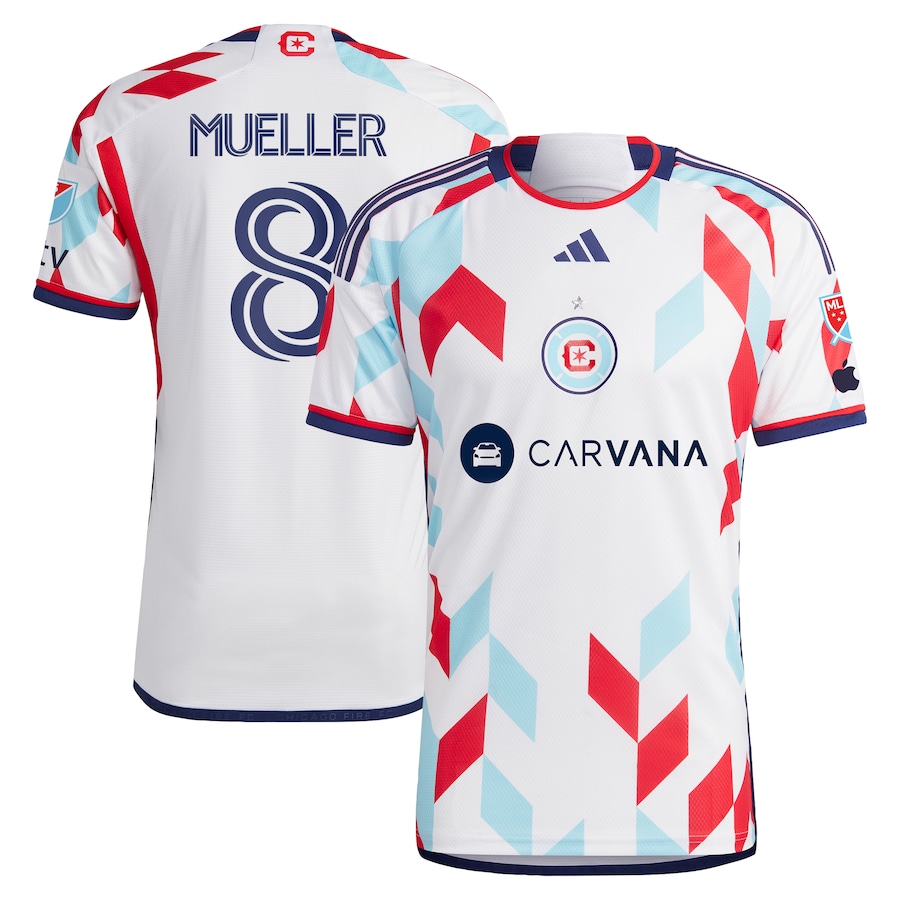 Men's Chicago Fire Chris Mueller adidas White 2024 A Kit For All Authentic Player Jersey - ujerseystore