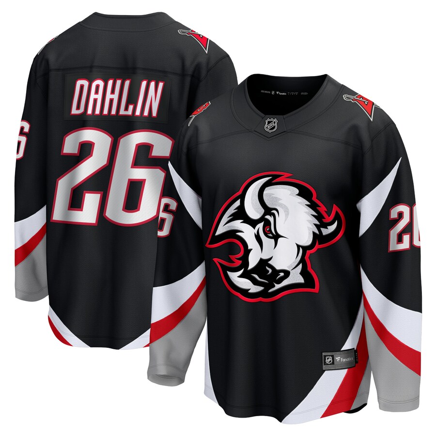 Men's Buffalo Sabres Rasmus Dahlin Fanatics Branded Black Alternate Premier Breakaway Player Jersey - ujerseystore