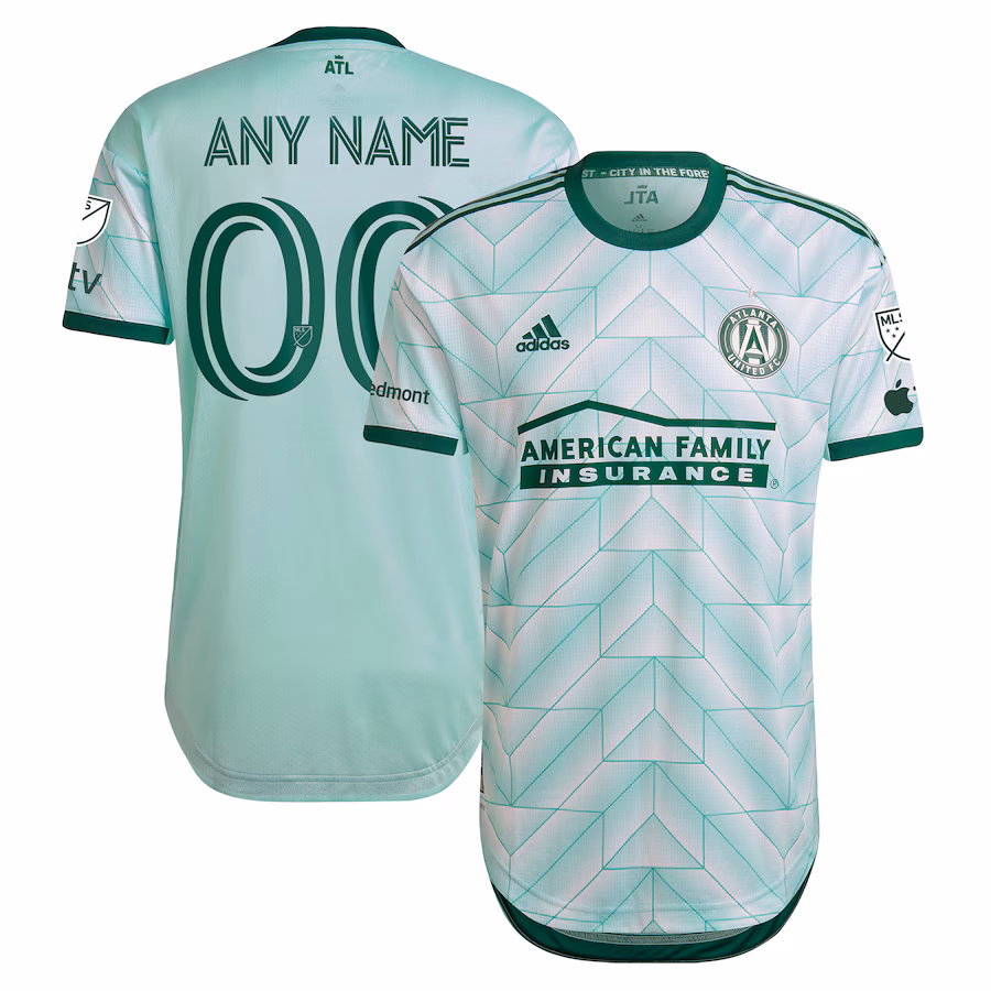Men's Atlanta United FC  adidas Mint 2023 The Forest Kit Authentic Custom Jersey - ujerseystore