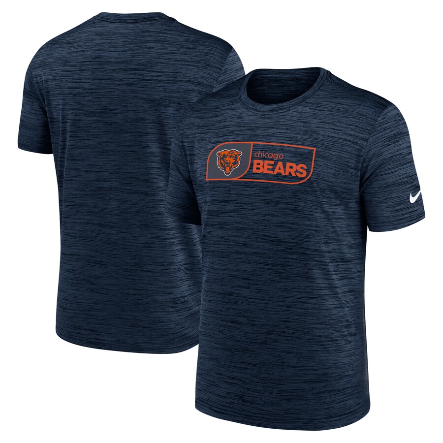 Men's Chicago Bears Nike Navy Big & Tall Velocity Jock Tag Performance T-Shirt - ujerseystore