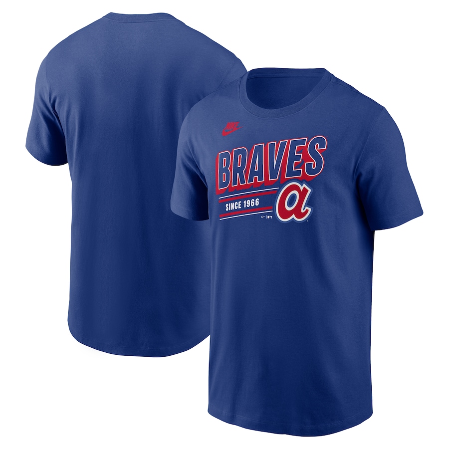 Men's Atlanta Braves Nike Royal Cooperstown Collection Retro T-Shirt - ujerseystore