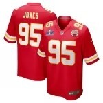 Men's Kansas City Chiefs Chris Jones Nike Red Super Bowl LVIII Game Jersey - ujerseystore