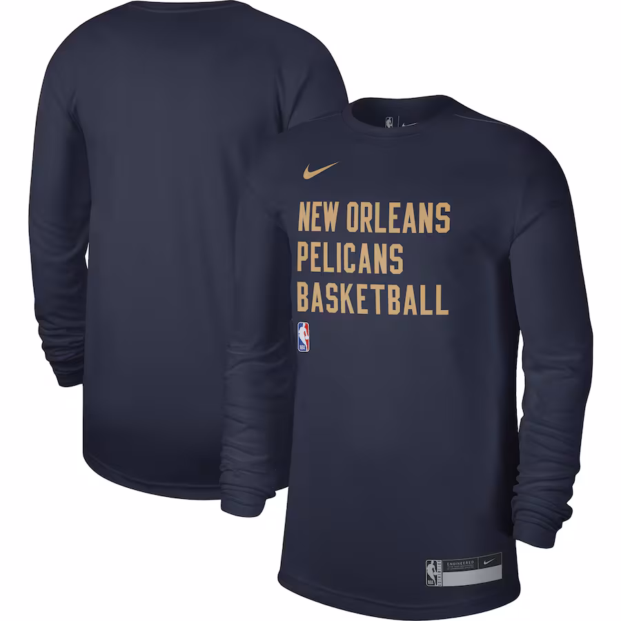 Unisex New Orleans Pelicans Nike Navy 2023/24 Legend On-Court Practice Long Sleeve T-Shirt - ujerseystore