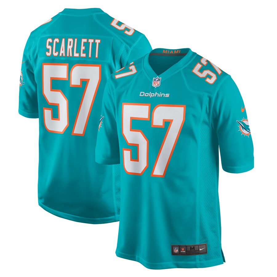 Men's Miami Dolphins Brennan Scarlett Nike Aqua Game Jersey - ujerseystore