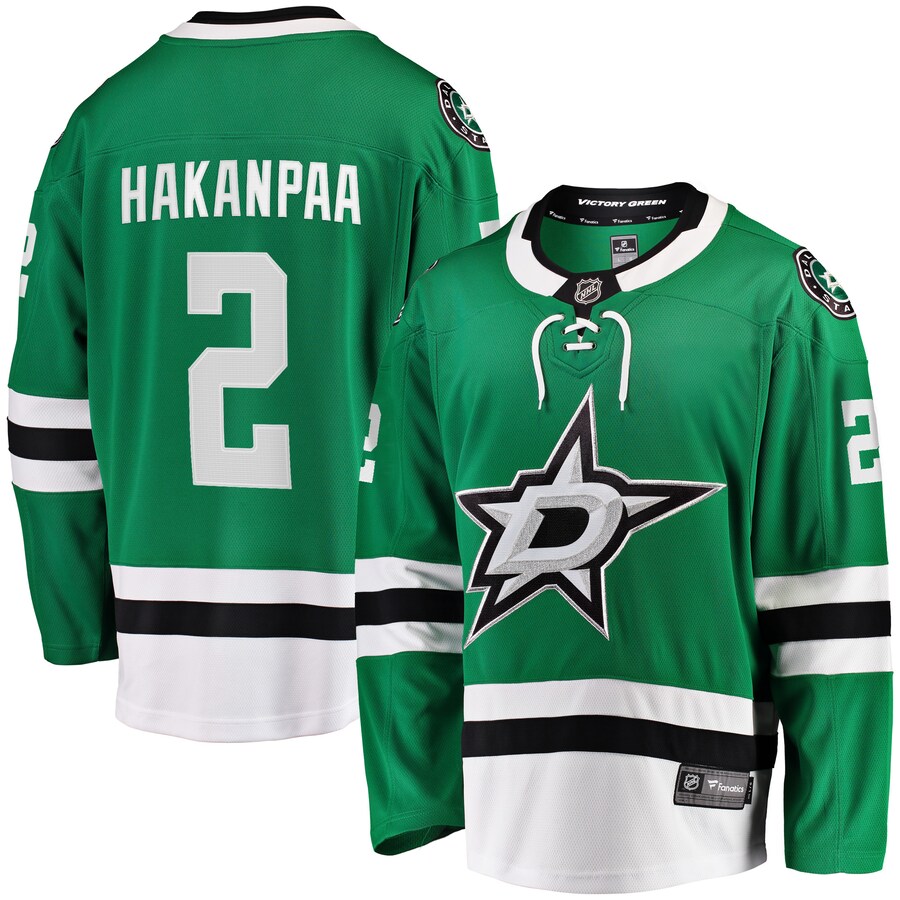 Men's Dallas Stars Jani Hakanpaa Fanatics Branded Kelly Green Home Breakaway Player Jersey - ujerseystore
