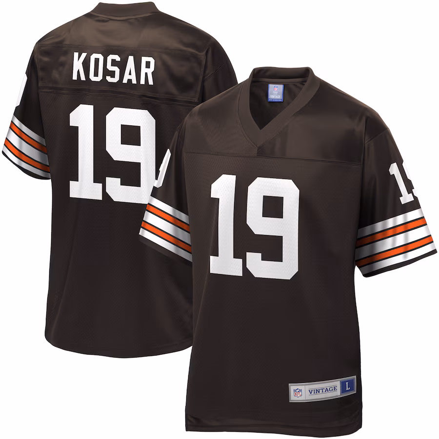 Men's Cleveland Browns Bernie Kosar NFL Pro Line Brown Retired Player Replica Jersey - ujerseystore