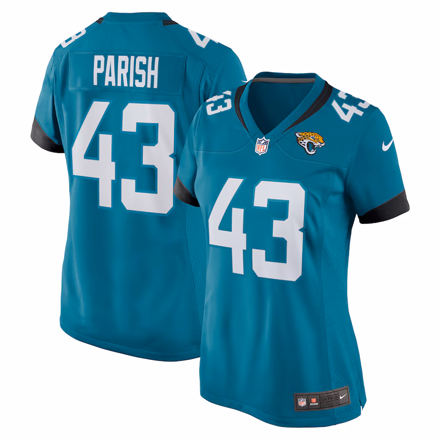 Women's Jacksonville Jaguars Derek Parish Nike  Teal  Game Jersey - ujerseystore
