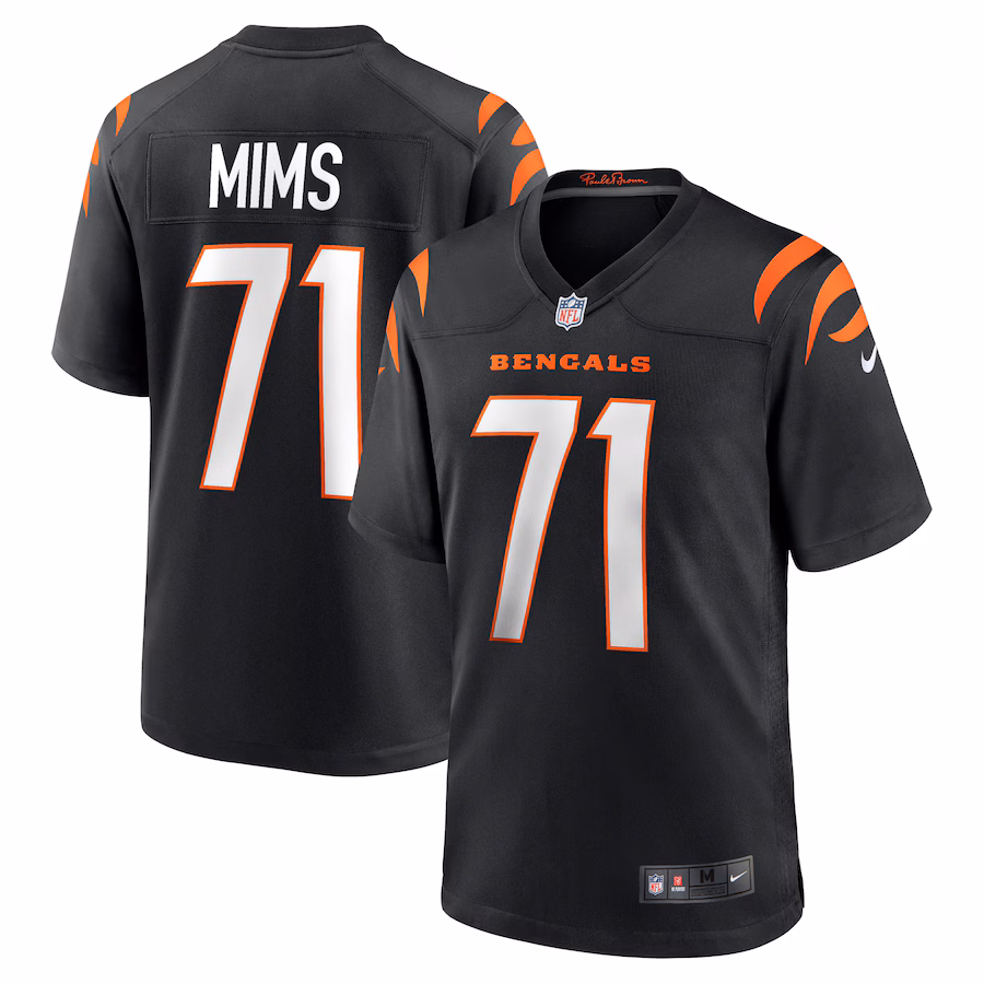 Men's Cincinnati Bengals Amarius Mims Nike Black Player Game Jersey - ujerseystore