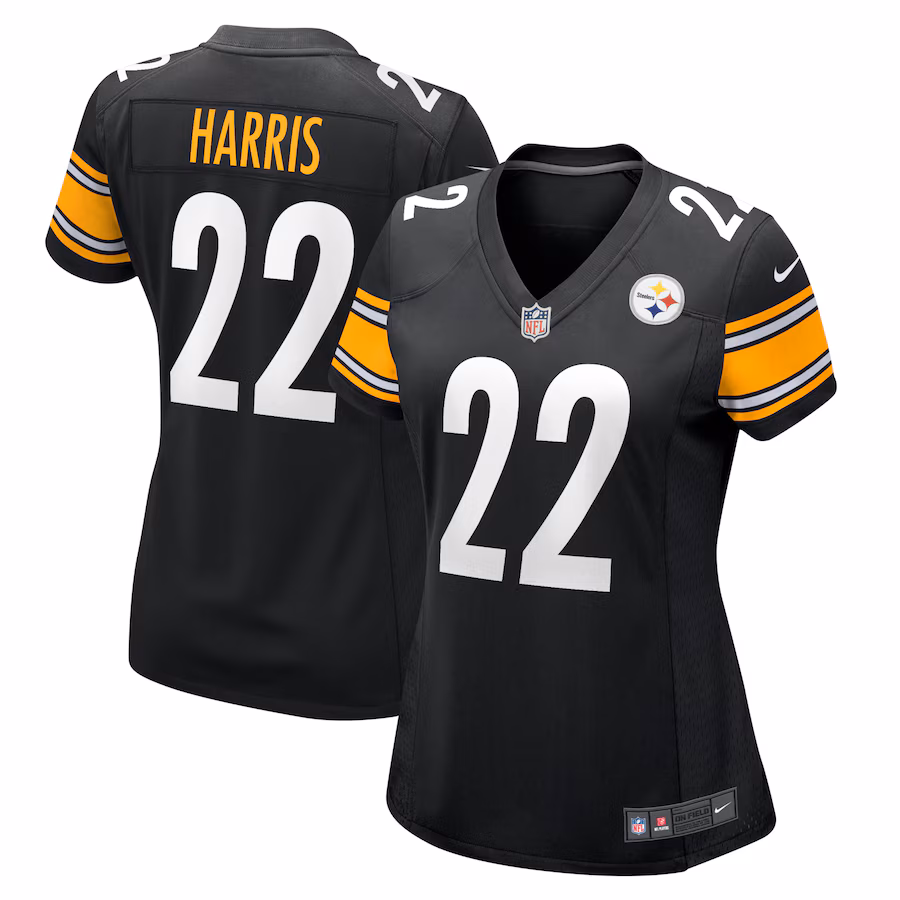 Women's Pittsburgh Steelers Najee Harris Nike Black Team Game Jersey - ujerseystore