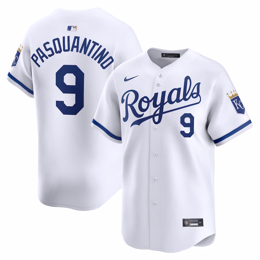 Men's Kansas City Royals Vinnie Pasquantino Nike White Home Limited Player Jersey - ujerseystore