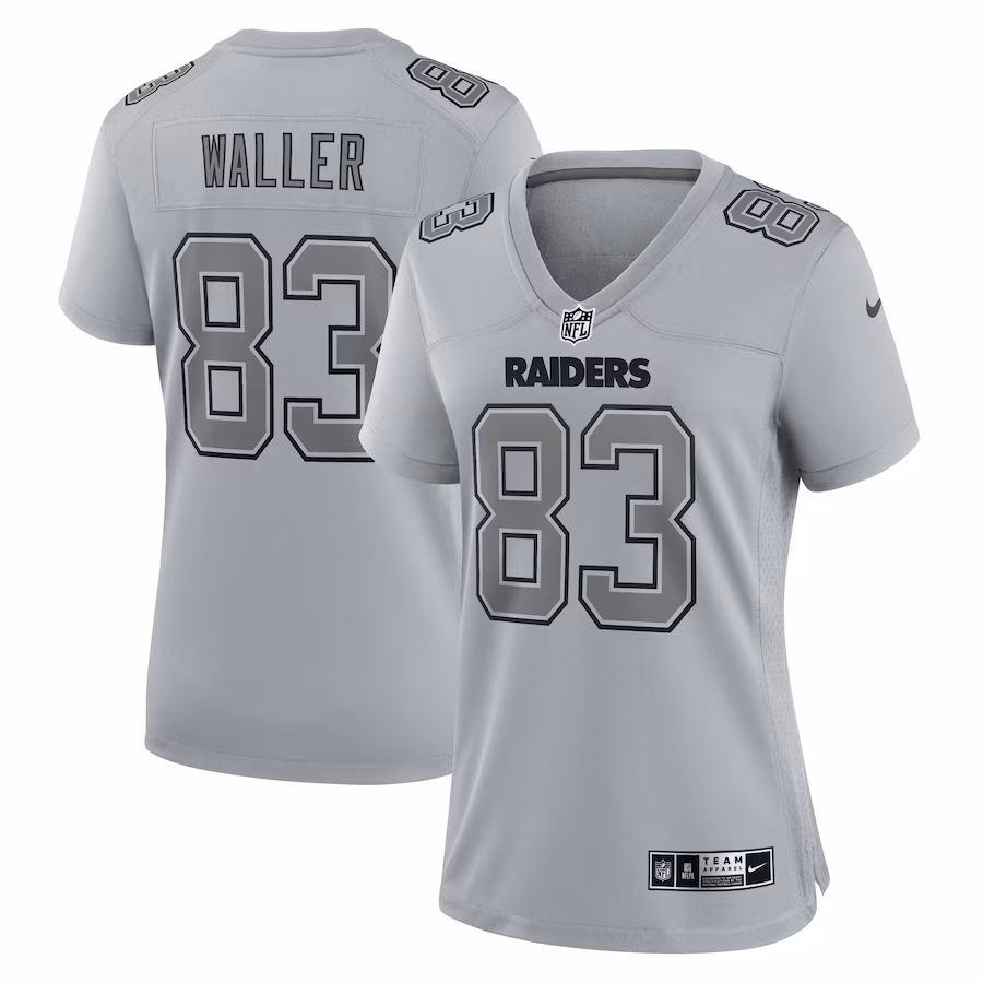 Women's Las Vegas Raiders Darren Waller Nike Gray Atmosphere Fashion Game Jersey - ujerseystore