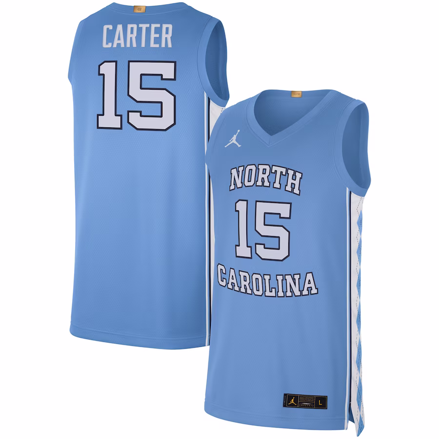 Vince Carter North Carolina Tar Heels Jordan Brand Alumni Limited Basketball Jersey - Carolina Blue - ujerseystore