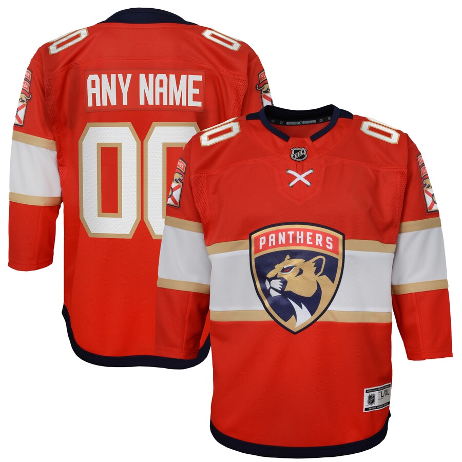Youth Florida Panthers Red Home Premier Custom Jersey - ujerseystore