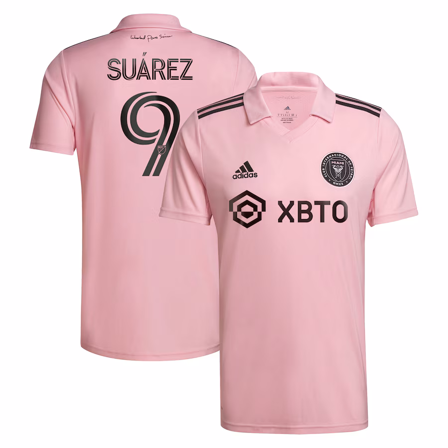 Men's Inter Miami CF Luis Suárez adidas Pink 2023 The Heart Beat Kit Replica Player Jersey - ujerseystore