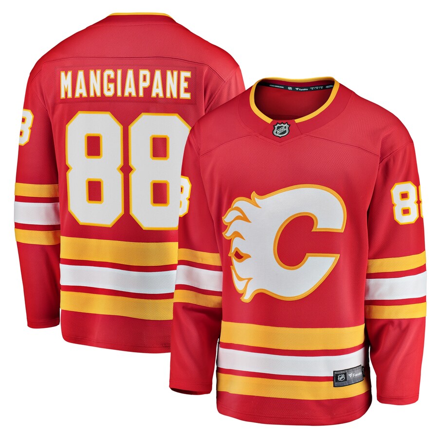Men's Calgary Flames Andrew Mangiapane Fanatics Branded Red Home Breakaway Player Jersey - ujerseystore