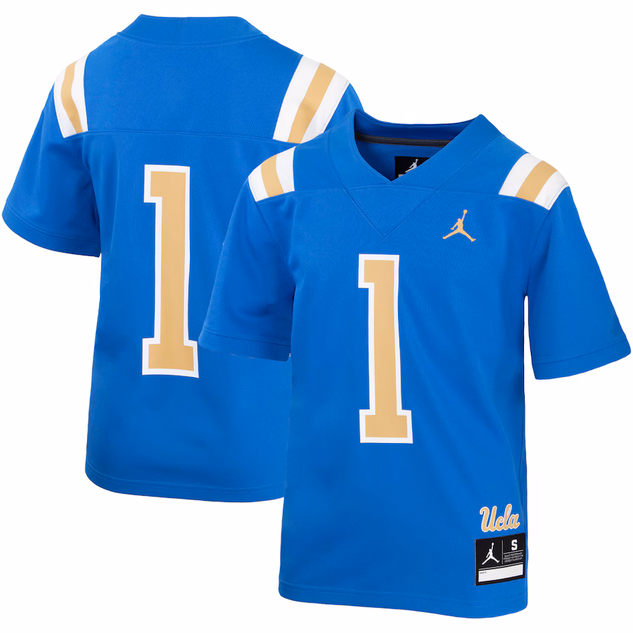 Youth Jordan Brand #1 Blue UCLA Bruins Untouchable Football Jersey - ujerseystore
