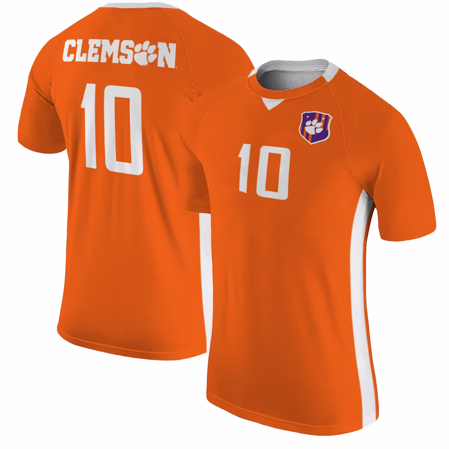 #10 Clemson Tigers Original Retro Brand Soccer Jersey - Orange - ujerseystore