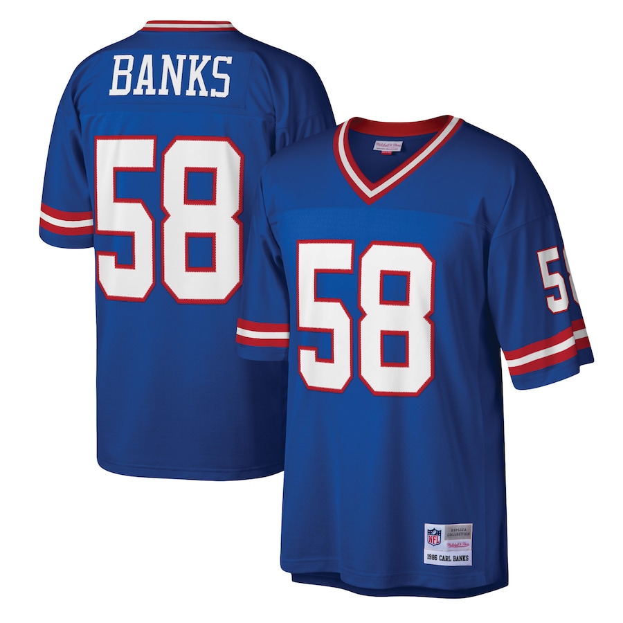 Men's New York Giants Carl Banks Mitchell & Ness Royal Legacy Replica Jersey - ujerseystore