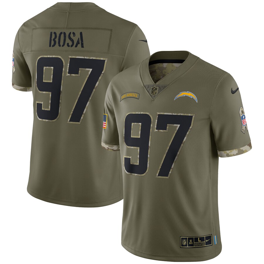 Men's Los Angeles Chargers Nike Olive 2022 Salute To Service Limited Jersey - ujerseystore
