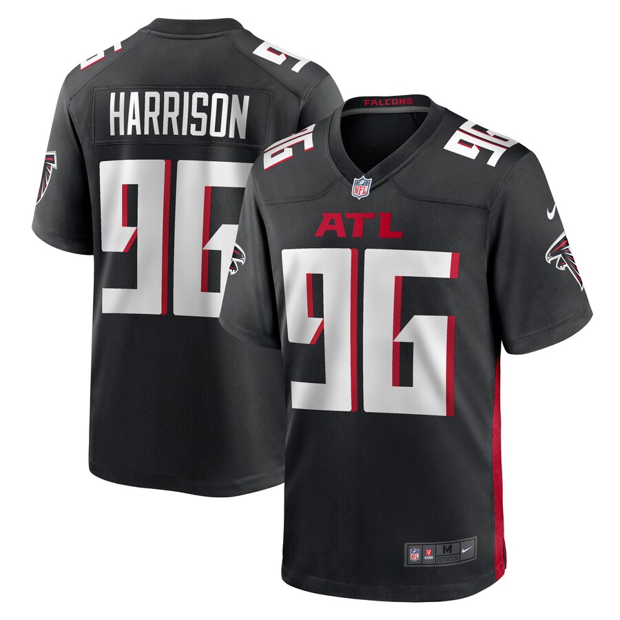Men's Atlanta Falcons Zach Harrison Nike  Black Team Game Jersey - ujerseystore
