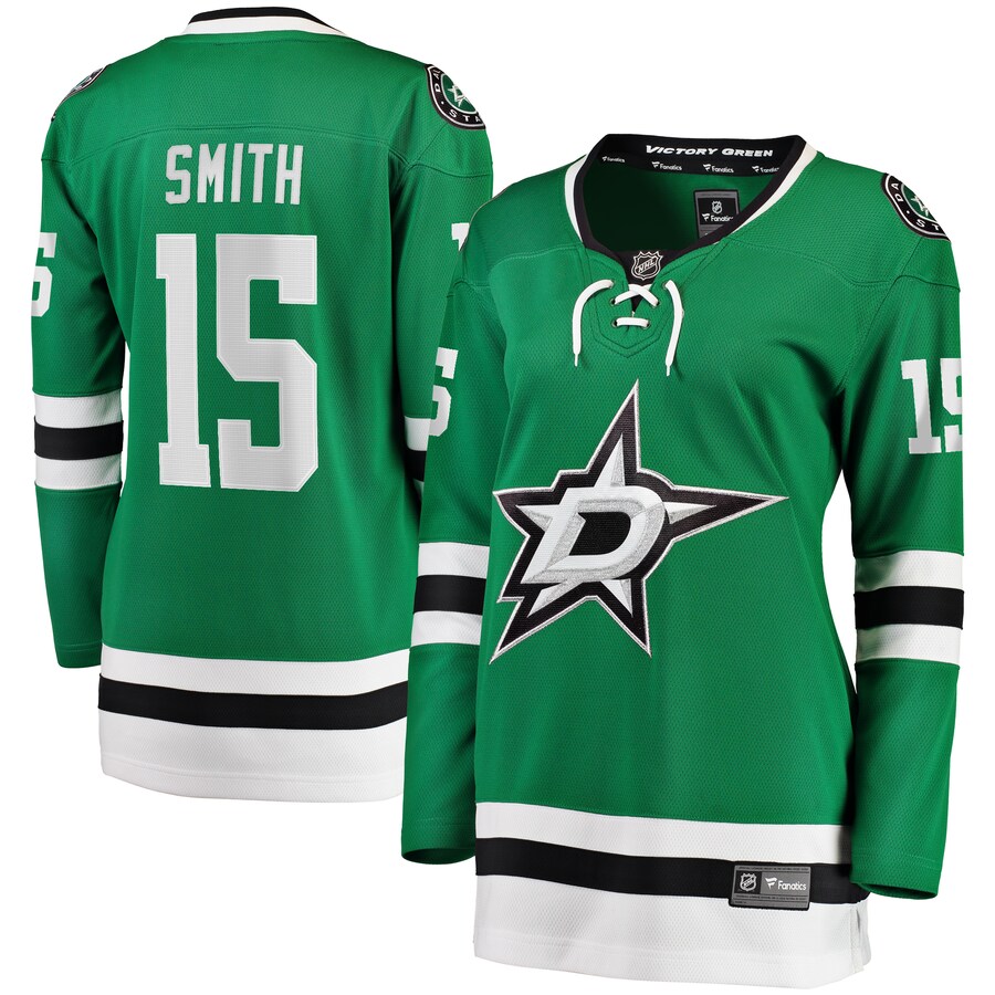 Women's Dallas Stars Craig Smith Fanatics Branded Kelly Green Home Breakaway Player Jersey - ujerseystore