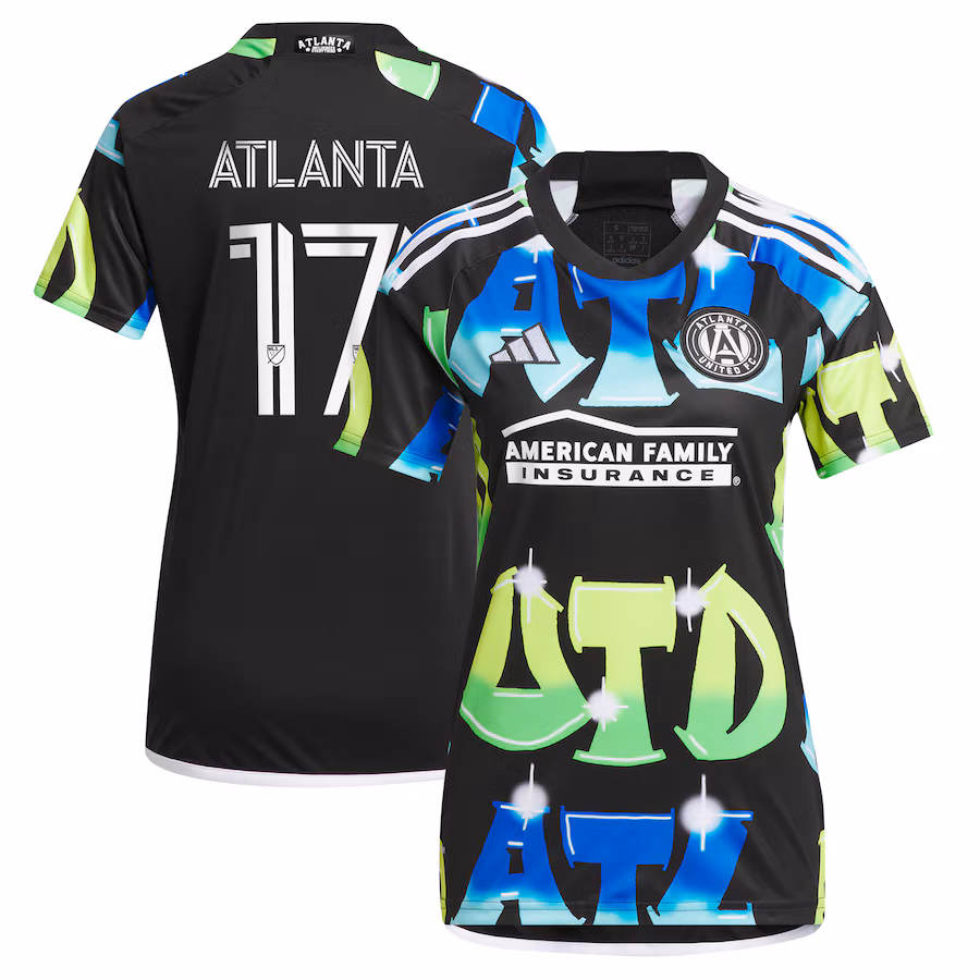 Women's Atlanta United FC Atlanta Supporters adidas Black 2023 The 404 Replica Player Jersey - ujerseystore