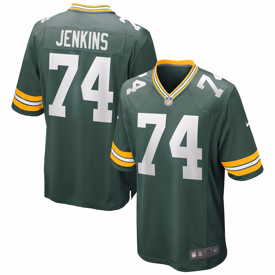 Men's Green Bay Packers Elgton Jenkins Nike Green Game Jersey - ujerseystore