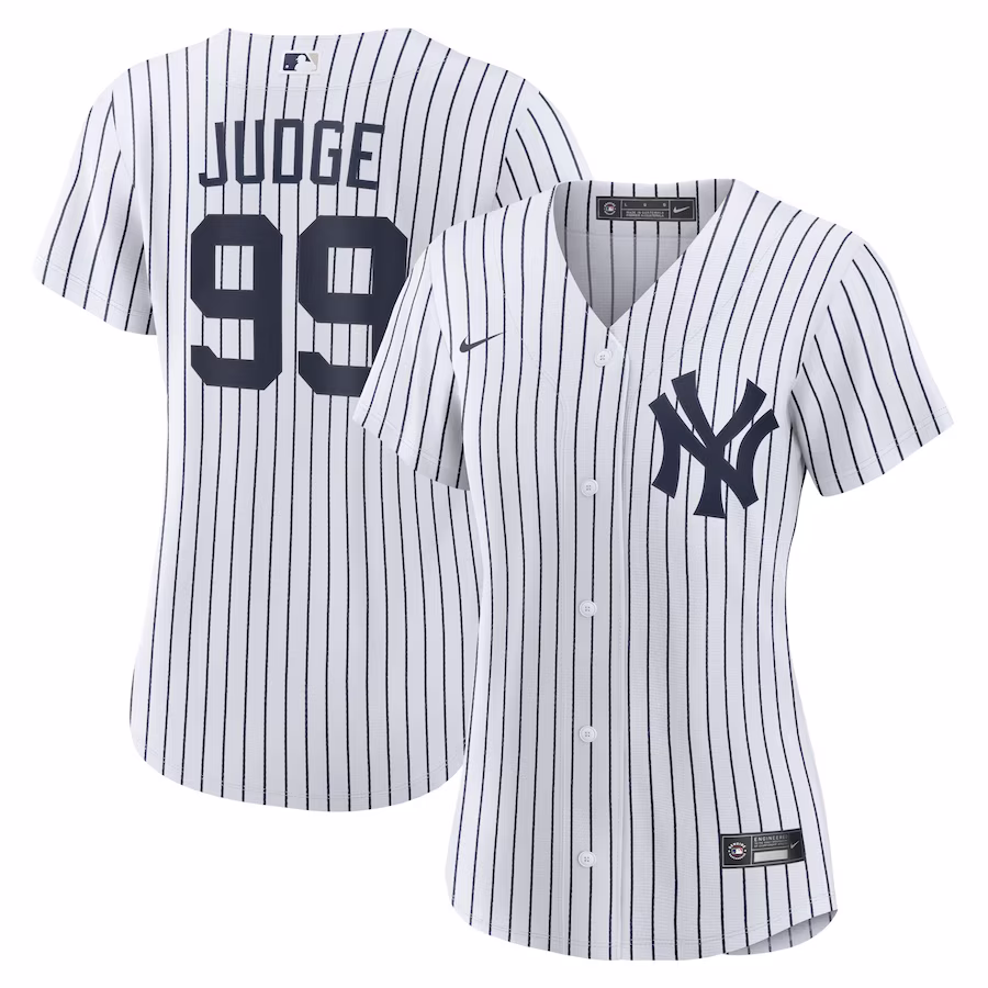 Women's New York Yankees Aaron Judge Nike White Home Replica Player Jersey - ujerseystore