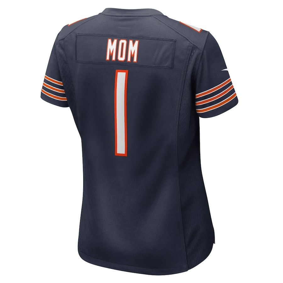 Women's Chicago Bears Number 1 Mom Nike Navy Game Jersey - ujerseystore