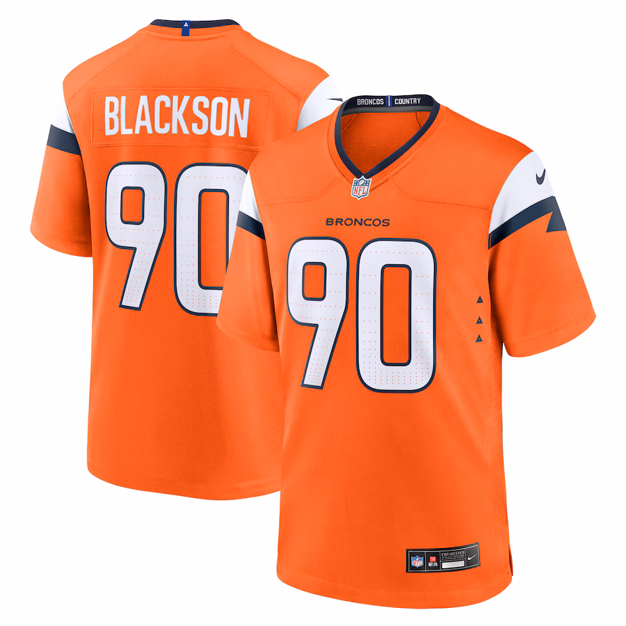Men's Denver Broncos Angelo Blackson Nike  Orange Game Jersey - ujerseystore